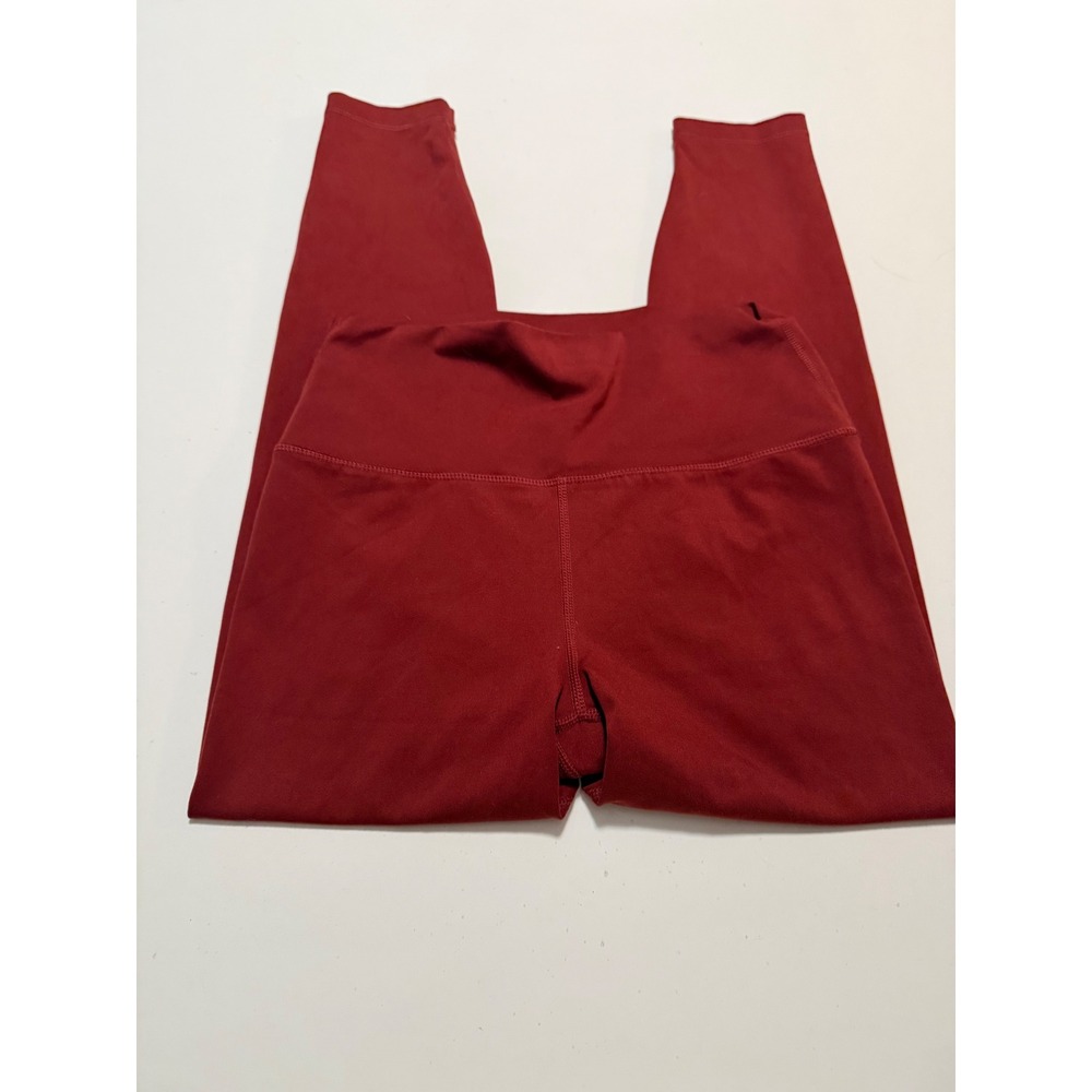 Yogalicious Lux High Waisted Leggings Red Burgundy Large RN 144527